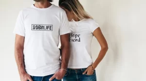 Couple Wearing SOBRLIFE Apparel Together