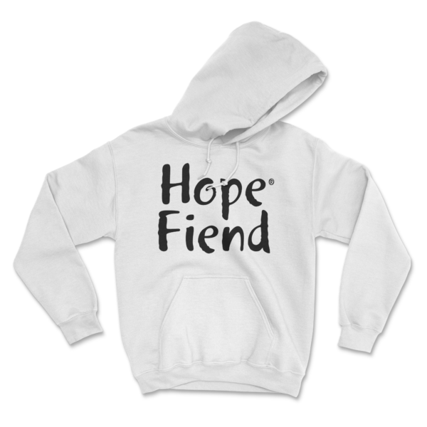 hope fiend 50 50 cotton polyester white hoodie